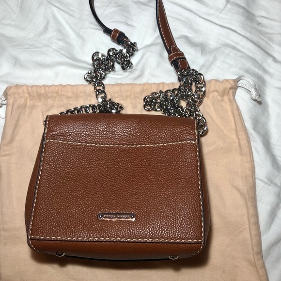 Rebecca Min off crossbody bag. Brown pebbled leather. Dust bag included. - Picture 2 of 6